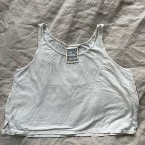 Jungmaven Cropped Tank, White, Size Small